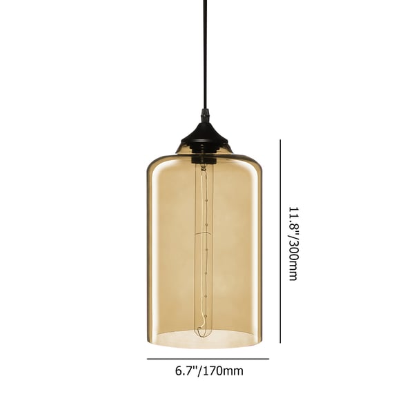 ANGELA Glasvase Mit Echtgold – Handbemaltes Unikat | Zylinderform, Rot, 25 Cm Hoch