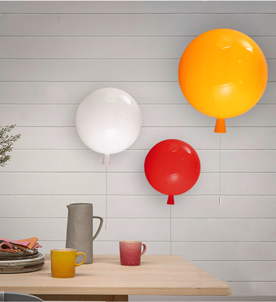 Applique Murale IKEA Dromminge Ballon Rouge - Vintage, Prise Secteur