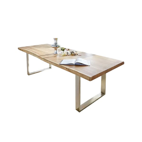 Liveal Rustic 72" Live Edge Dining Table Seats up to 8 Wooden Tabletop