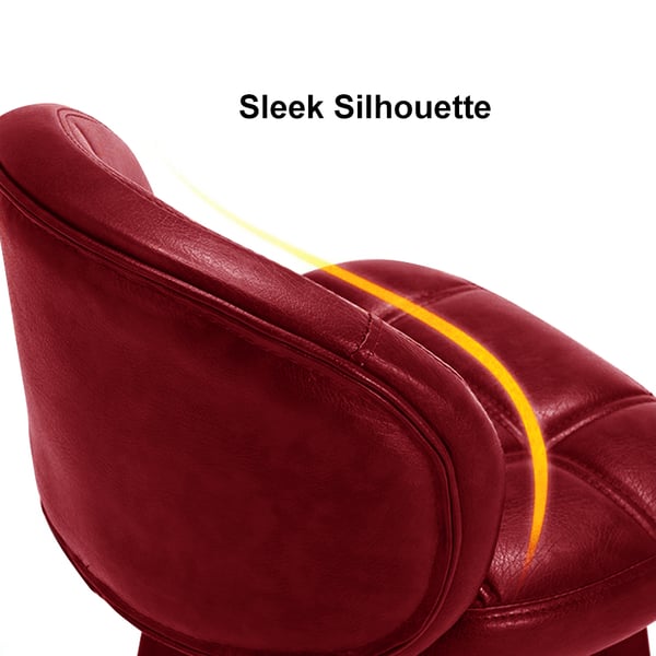 Free Shipping on Rustic Red Bar Height Tufted Bar Stools Set of 2 PU Leather Curved Back｜Homary