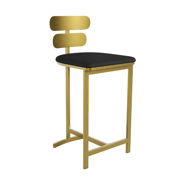 Free Shipping on Modern PU Leather Black Counter Stools with Back