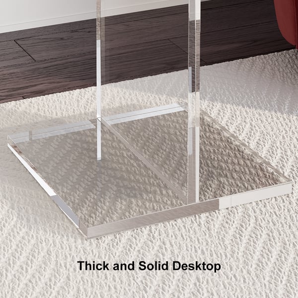 Free Shipping on Square Clear Acrylic End Table Modern Side Table｜Homary