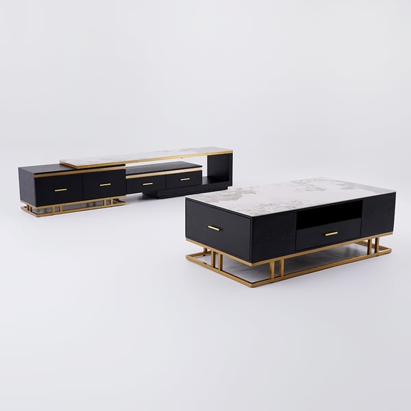 Free Shipping on Stonesk Modern TV Stand & Coffee Table Set for 2540mm