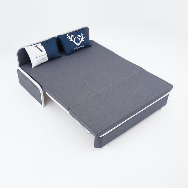 Free Shipping on 60" Modern Deep Gray Cotton Linen Upholstered