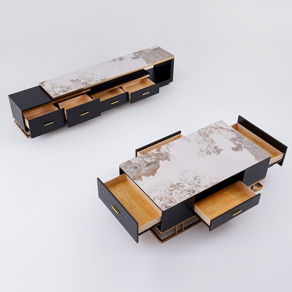 Free Shipping on Stonesk Modern TV Stand & Coffee Table Set for 2540mm