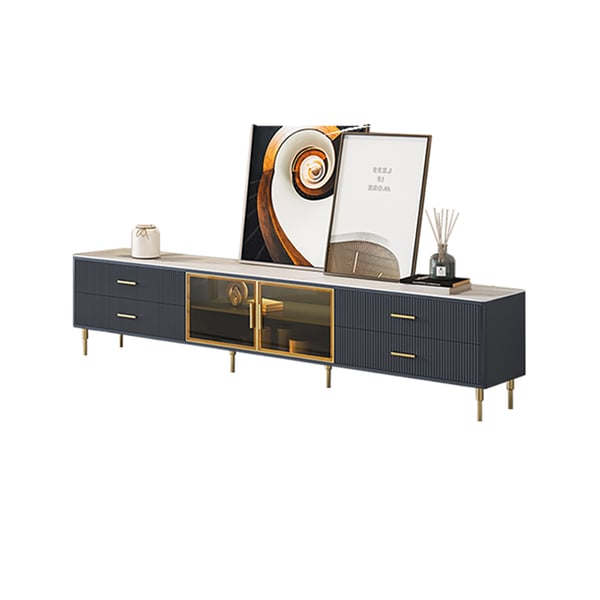 Free Shipping on Cofab 78.7" TV Stand with Drawers & Shelves Deep Blue