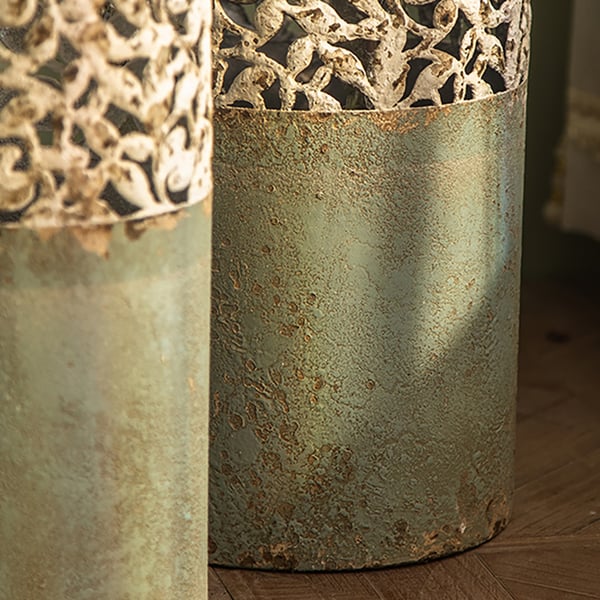 Free Shipping on 20.3" French Country Large Metal Floor Vase Tall Home