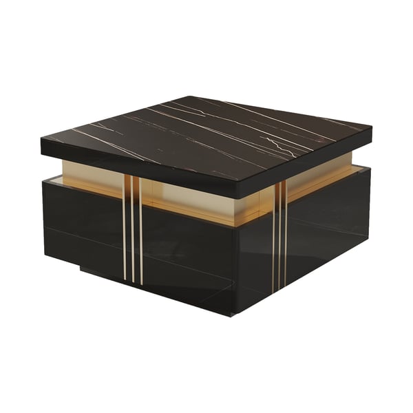 Free Shipping on Trimied 27.6" Modern Black Square Storage Coffee Table