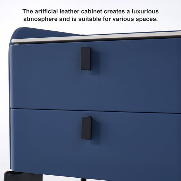 Free Shipping on Modern Nightstand with 2 Drawers Bedroom Nightstand in