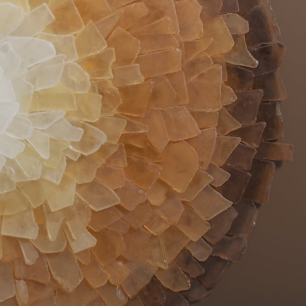 500 mm großes quadratisches Meerglas-Wandbild, einzigartiges Ozeanstrand-Dekor für Wohn- und Schlafzimmer