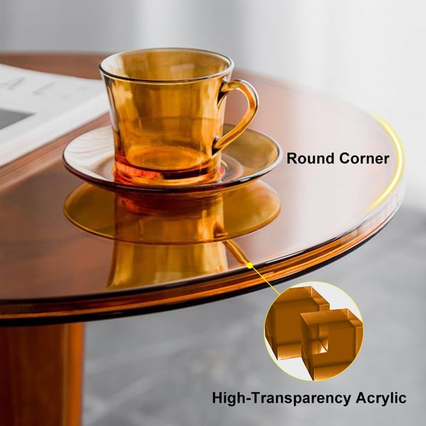 Free Shipping on Acrylic End Table Amber Modern Accent Table Clear