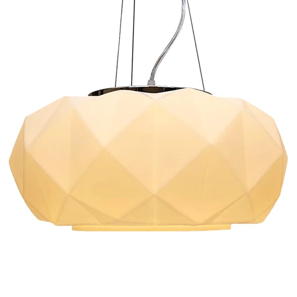 Chrome Plated White Lantern Pendant LightHomary