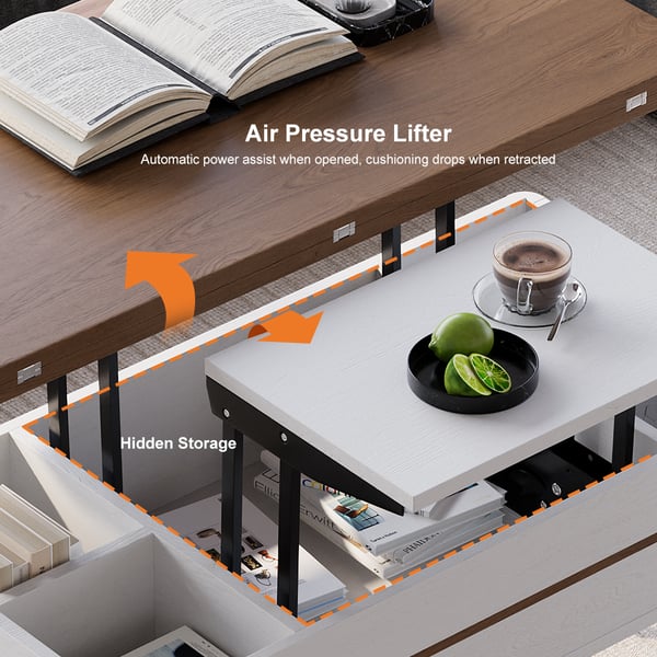 Free Shipping on Modern Multifunctional Coffee Table Extendable with