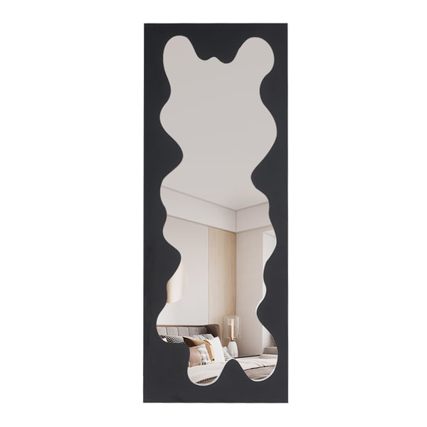 1600mm x 600mm Oversized Modern Abstract Full Length Floor Mirror Decor Art in Black Homary UK