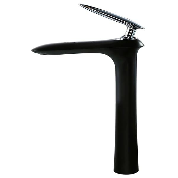 Modern Black Brass OneHole Single Handle Bathroom Sink Faucet with