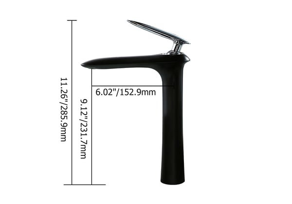 Modern Black Brass One-Hole Single Handle Bathroom Sink Faucet with ...