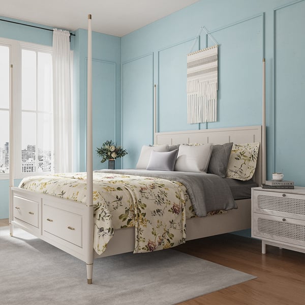 HOMBYS übergroßes Kingsize-Bettlaken – 304,8 X 304,8 Cm, Aus Weicher Mikrofaser, Atmungsaktiv & Pflegeleicht, In Weiß