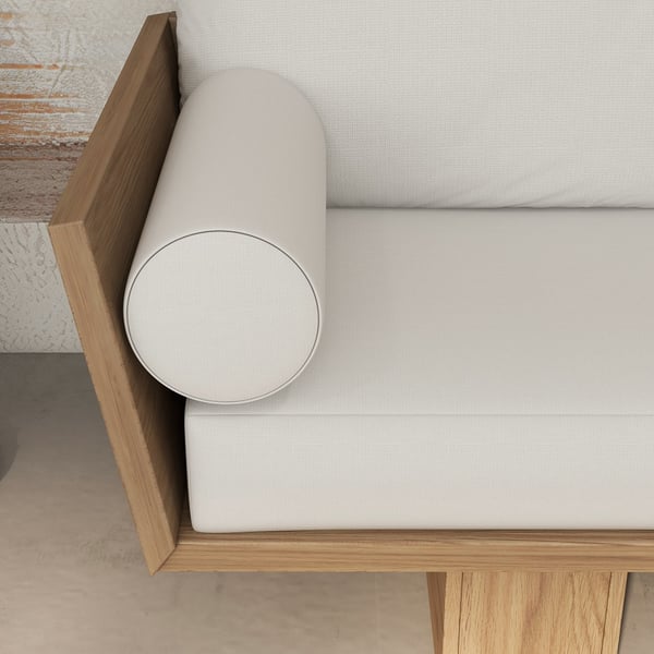 2460mm Walnut Japandi Solid Wood Living Room Sofa 3Seater Cotton