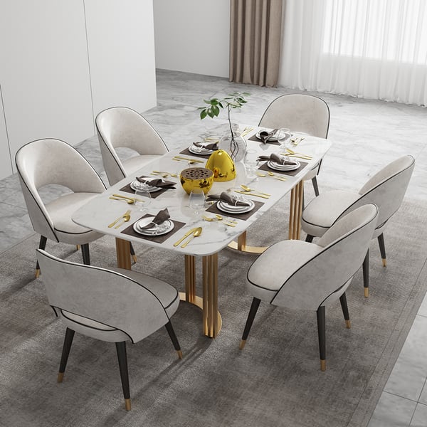 Modern Flatware Set for 6 People 24 Pieces Egg-Shaped Cutlery Set