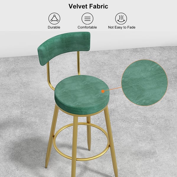 Free Shipping on Modern Green Velvet Breakfast Bar Stool Velvet