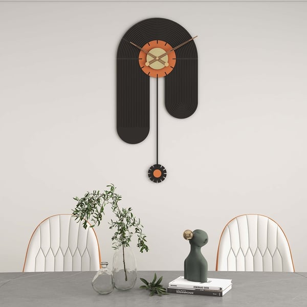 Modern Large Wall Clock Irregular Metal Oversized Decorative Wall