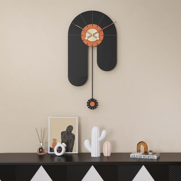 Modern Large Wall Clock Irregular Metal Oversized Decorative Wall