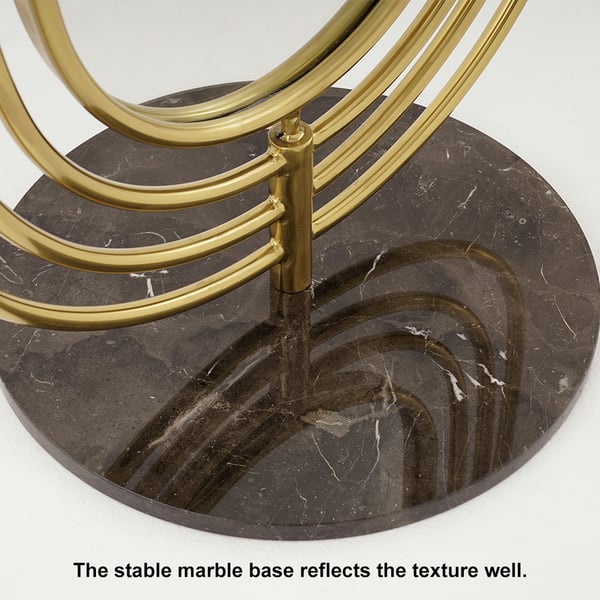 1700mm Oversized Oval Full Length Standing Floor Mirror Decor in Gold with Marble BaseHomary