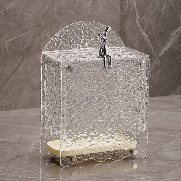 Acrylic Knife Block Holder Clear Storage Rack Organizer Wall Mounted