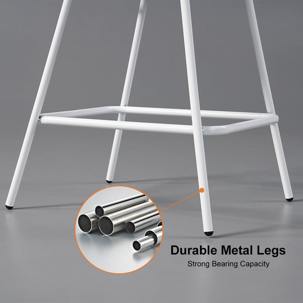 Free Shipping on White Velvet Counter Height Stools (Set of 2) with