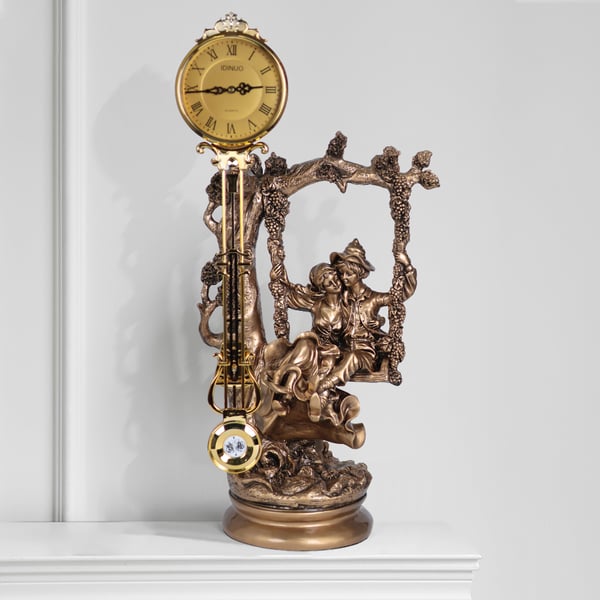 Retro Tischuhr Gold - Europäische Wohnzimmeruhr Im Antik-Design