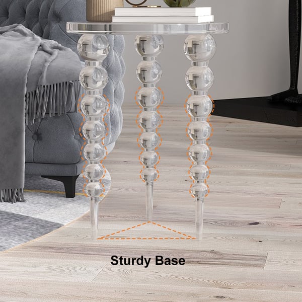 Free Shipping on MidCentury Modern Acrylic End Table Clear Round Side
