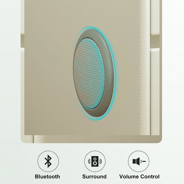 Modern White Leather Smart Nightstand with Light & Wireless Charger