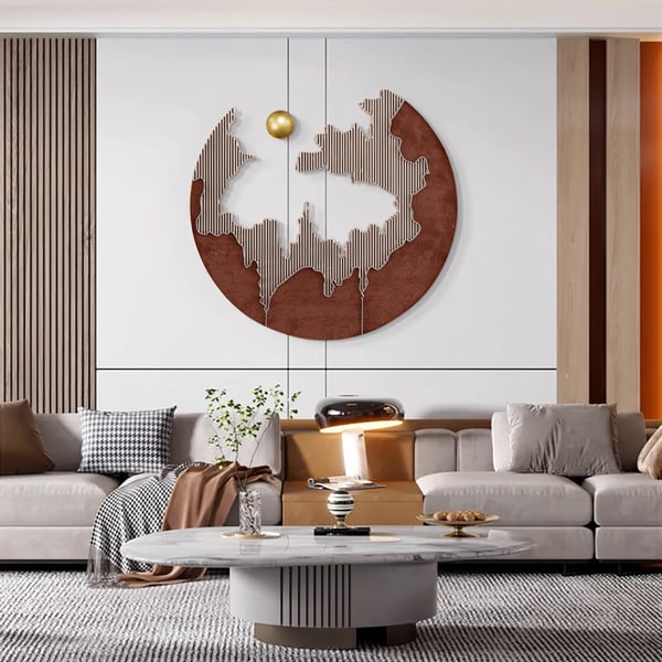 Moderne Geometrische Skulptur Aus Kunstharz – Goldfarben, Dekorative Statue Für Wohnzimmer, Büro & Co.