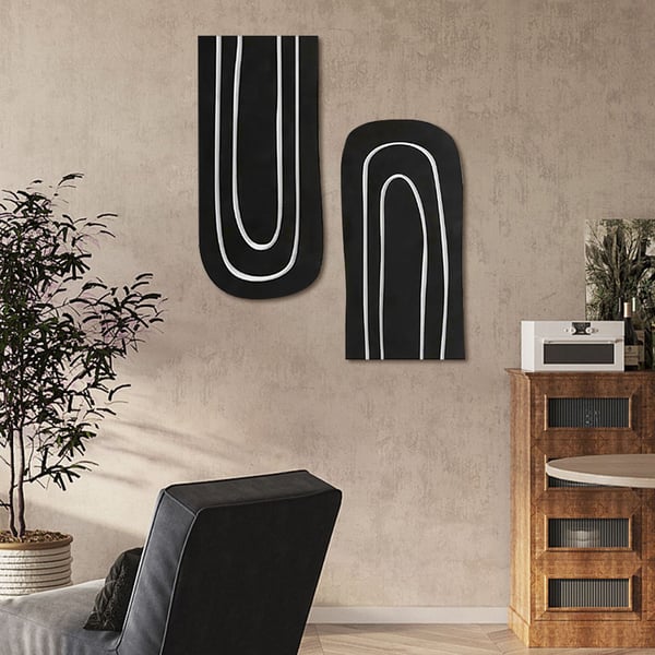 Curated visual reference: Visual Reference: 2 Pieces Minimalist Abstract Geometric Wall Decor Art Set Living