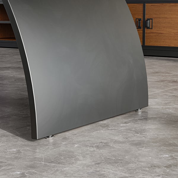 70.9" Industrial Black Rectangular Writing Desk Solid Wood Metal Base