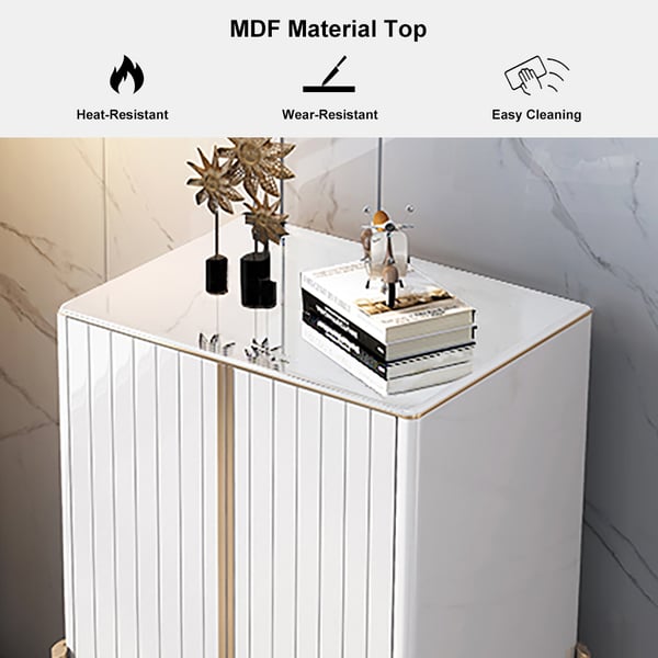 Free Shipping on White Storage Display with 2 Doors and