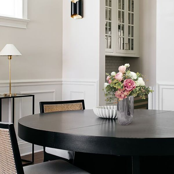 Natural Pink Artificial Flower Arrangement in Vase Fake Flower Dining