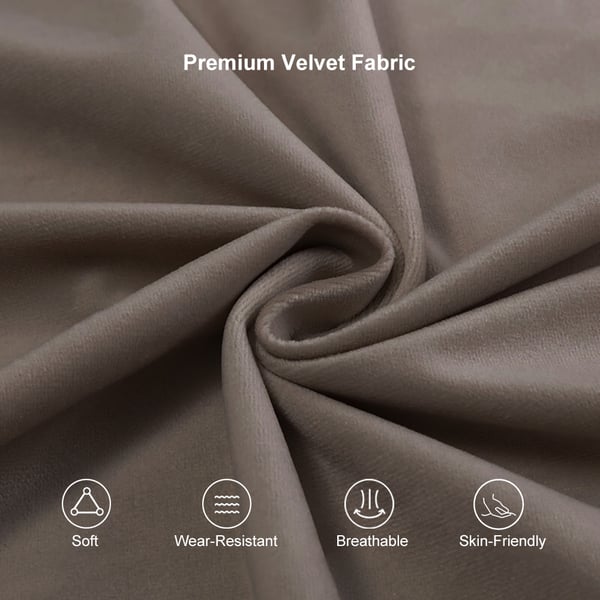 Free Shipping on Curved Khaki Sectional Chesterfield Sofa 5Seater