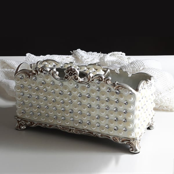Traditional Resin Remote Control Holder Tissue Storage Box Desktop ...