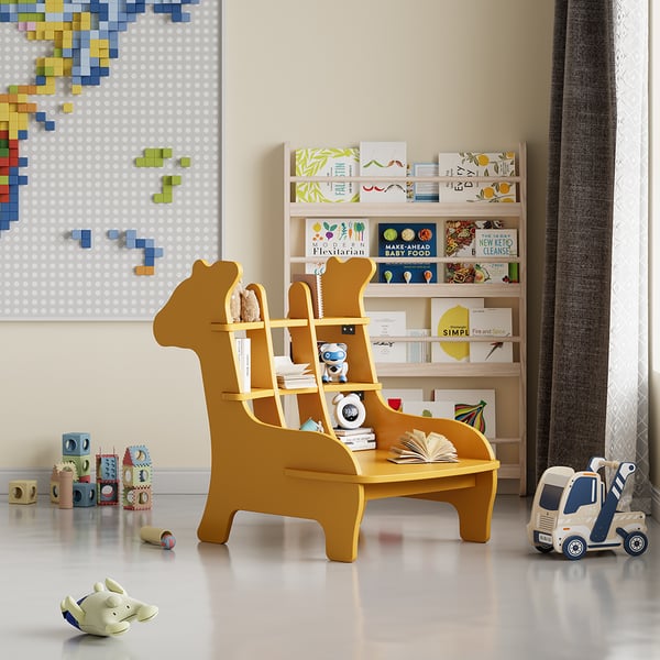Bücherregal für Kinder, niedliche Giraffen-Leseecke, für den