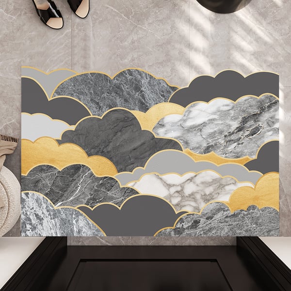 2' x 3' Morden Creat Novelty Nonslip Front Door Mat PVC Stain Resistant Entryway Rug Homary