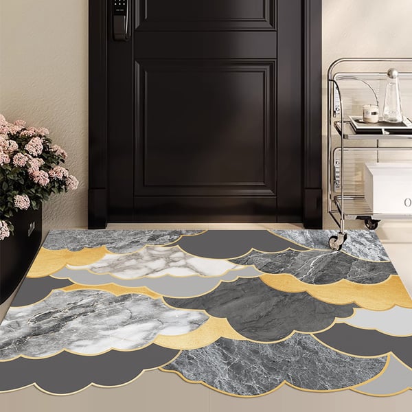 2' x 3' Morden Creat Novelty Nonslip Front Door Mat PVC Stain Resistant Entryway Rug Homary