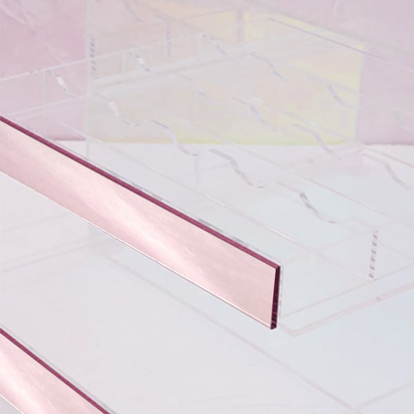Iridescent & Clear Makeup Organizer Cosmetic Rack Desk Storage Display ...