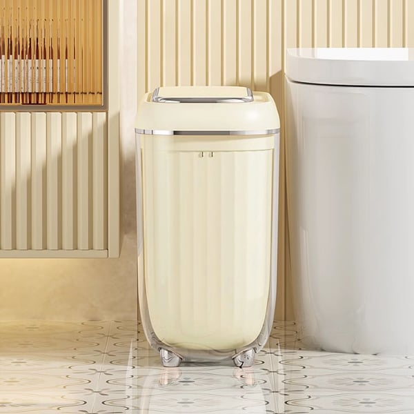 Automatic Motion Sensor Slim Trash Can with Lid Smart Touchless Garbage Can for Bathroom | Homary