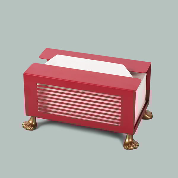 Modern Simple PullOut Tissue Box Holder with 4 Cat Legs Homary UK