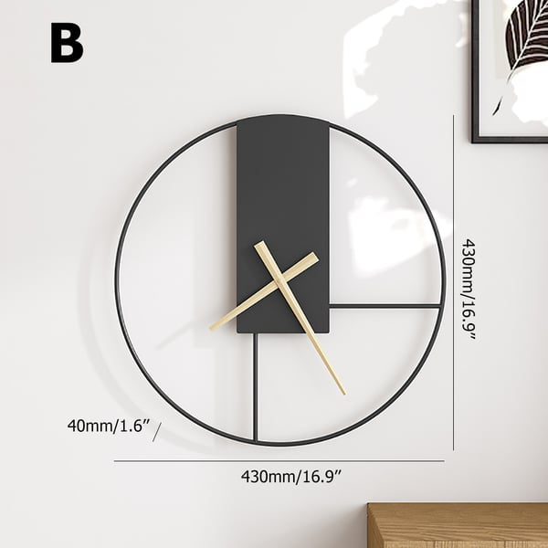 16.9" Large Wall Clock Minimalist Round Decorative Creative Nordic Home ...
