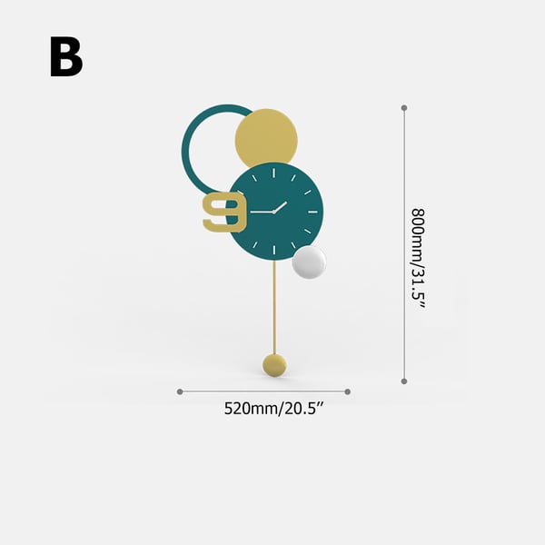 New Aesthetic Creative Geometric Oversized Wall Clock with Golden