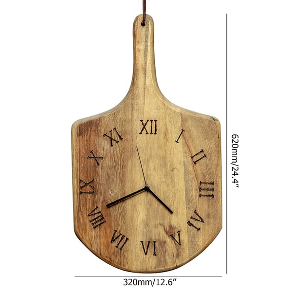 Original Design Creative Vintage Style Wood Decorative Wall Clock Homary