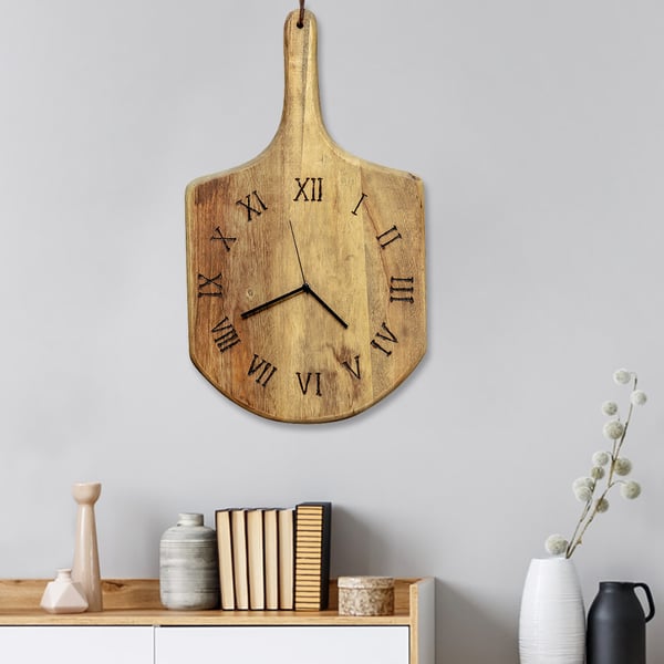 Original Design Creative Vintage Style Wood Decorative Wall Clock Homary