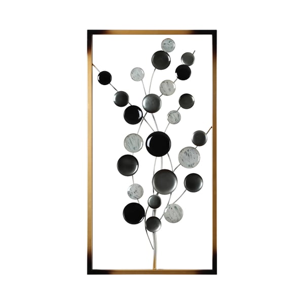 European Minimalist Style 3D Iron Stylish Wall Decor with Rectangular